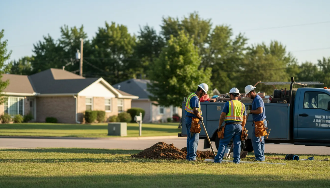 Residential water line and bathroom plumbing service in Henderson, KY